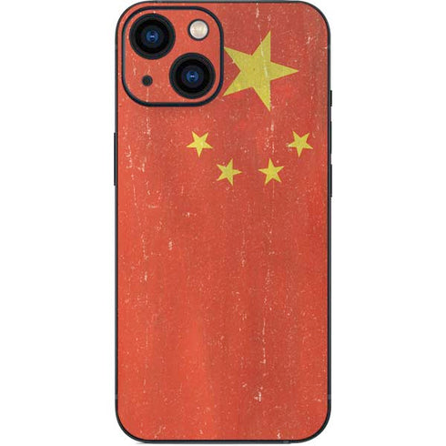 Chinese Flag Distressed iPhone 13 Mini Skin